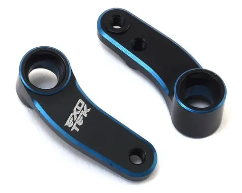 Exotek B6.1/T6.1/Sc6.1 Aluminum Steering Bellcranks (Black/Blue) (2) Exo1848 1