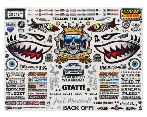 Firebrand Rc Sponsor Logos 7 Decal Sheet (8.5X11") 1