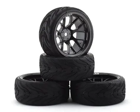 Firebrand Rc Hypernova Rt9 Pre-Mounted On-Road Tires (4) (Gun Metal) (Fbr1whehyp527) 1