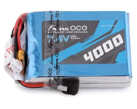 Gens Ace 2S Lipo Transmitter Battery (7.4V/4000Mah) (Dx7, Dx7s, Dx8 & Dx9) W/Jst-Ehr Connector (Gea2s4000txjs) 1