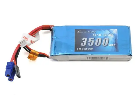 Gens Ace 2S Lipo Receiver Battery Pack (7.4V/3500Mah) 1
