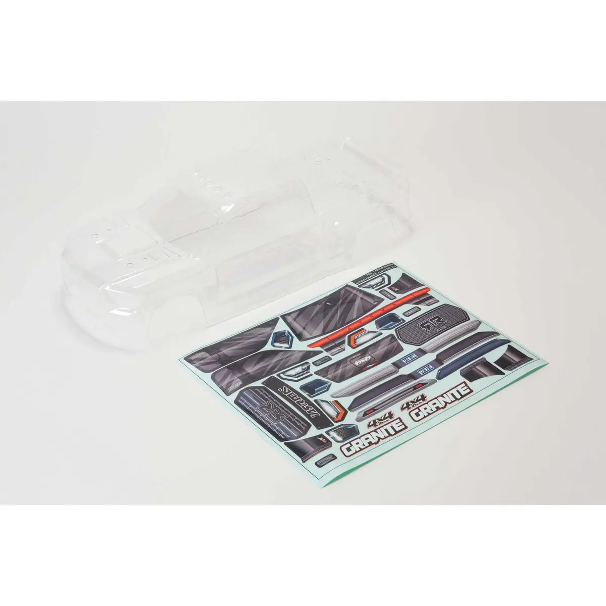 Arrma 1/10 Clear Body With Decals And Window Masks: Granite 4X4 Blx (Ara402308) 1