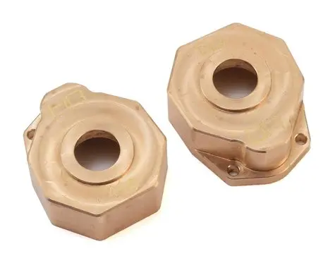 Hot Racing Traxxas Trx-4 Brass Heavy Metal Knuckle Portal Cover (2) (Trxf21hc) 1