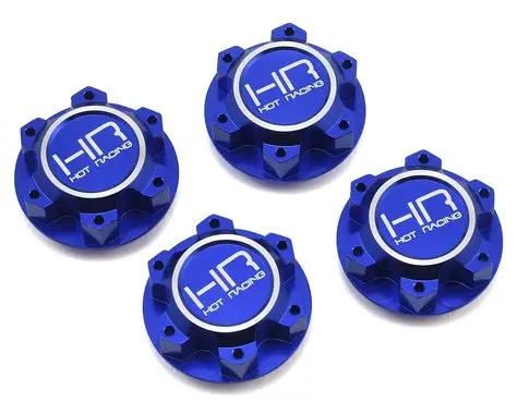 Hot Racing Traxxas X-Maxx Aluminum Serrated 25Mm Hex Wheel Nuts (Blue) (4) (Hraxmx10n06) 1