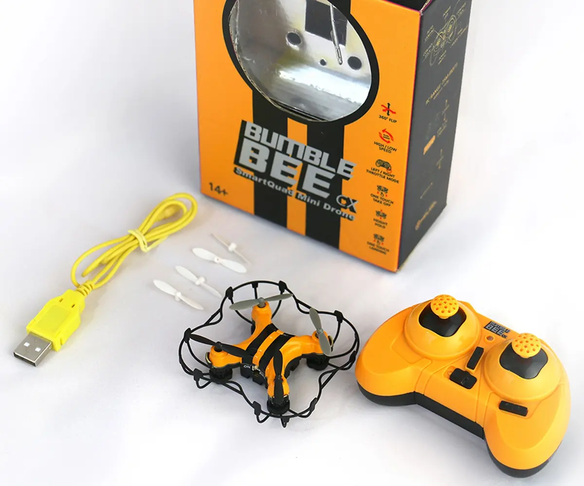 Iron Quad Bumblebee Cx Smart Mini Drone W/Propeller Guard 1