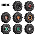 Injora 1.0" 62*20.5Mm Wheel Rims Mud Terrain Tires Set For 1/24 Rc Crawlers (4) (W1049-T1007) 1