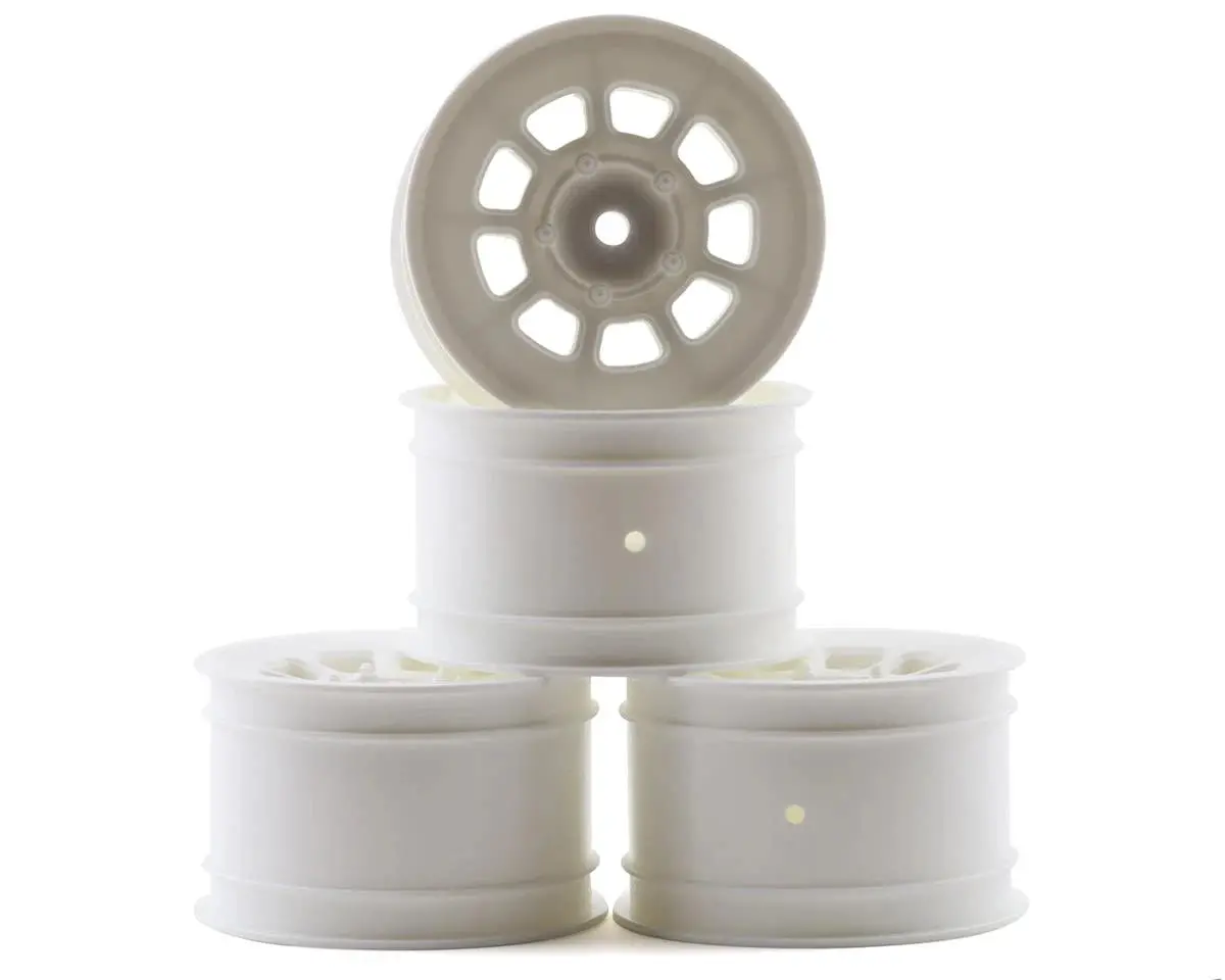 Jconcepts: Jconcepts 9 Shot 2.2 Dirt Oval Rear Wheels (White) (4) (B6.1/Xb2/Rb7/Yz2) W/12Mm Hex 1