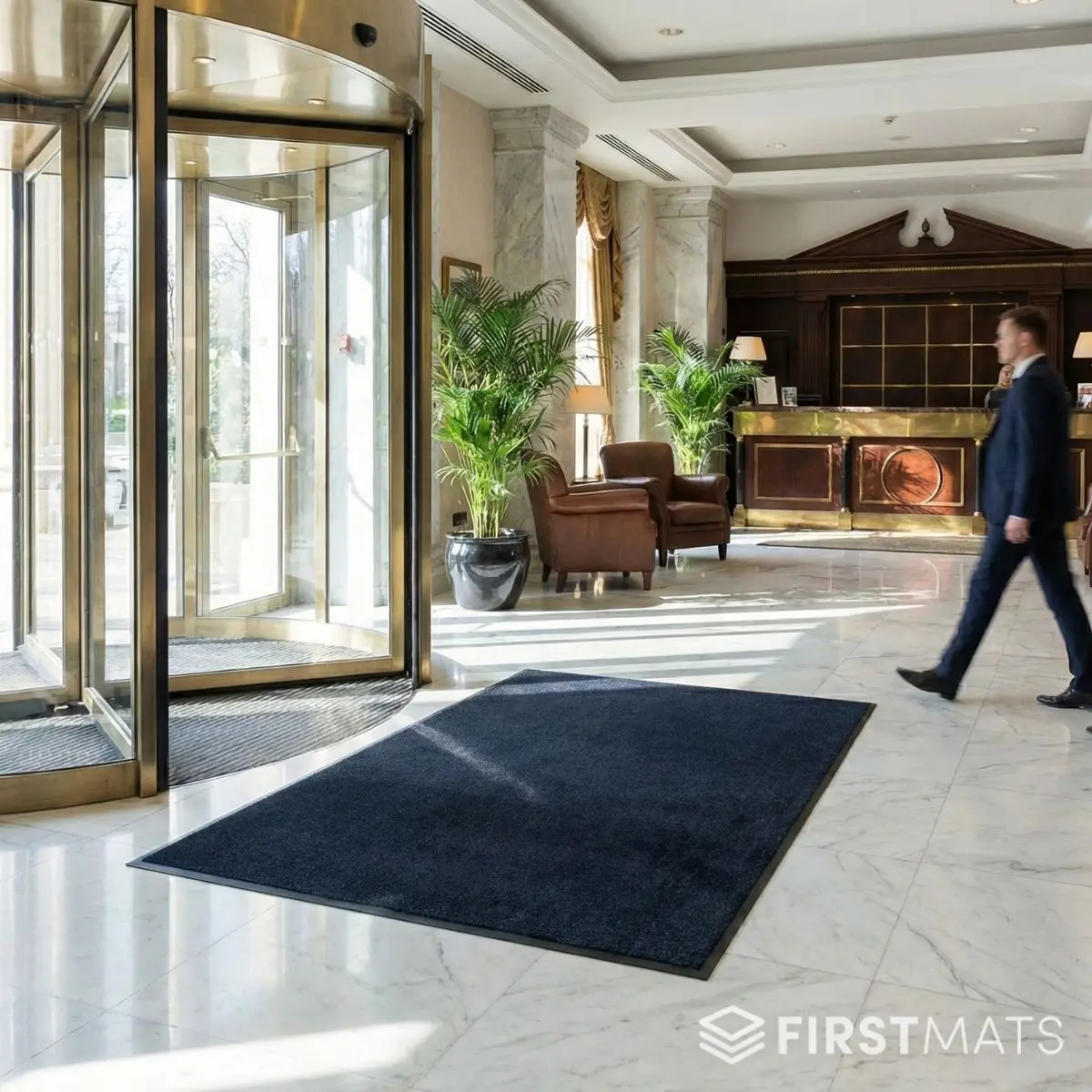Low-Profile Hotel Lobby Entrance Mat 1