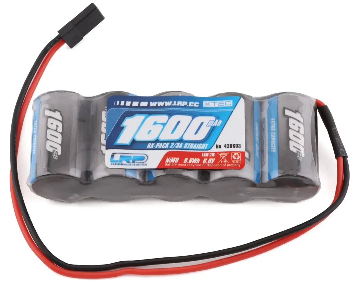 Lrp Xtec 5-Cell 6.0V Nimh Flat Receiver Pack (1600Mah) (Jr Connector) (Lrp430603) 1