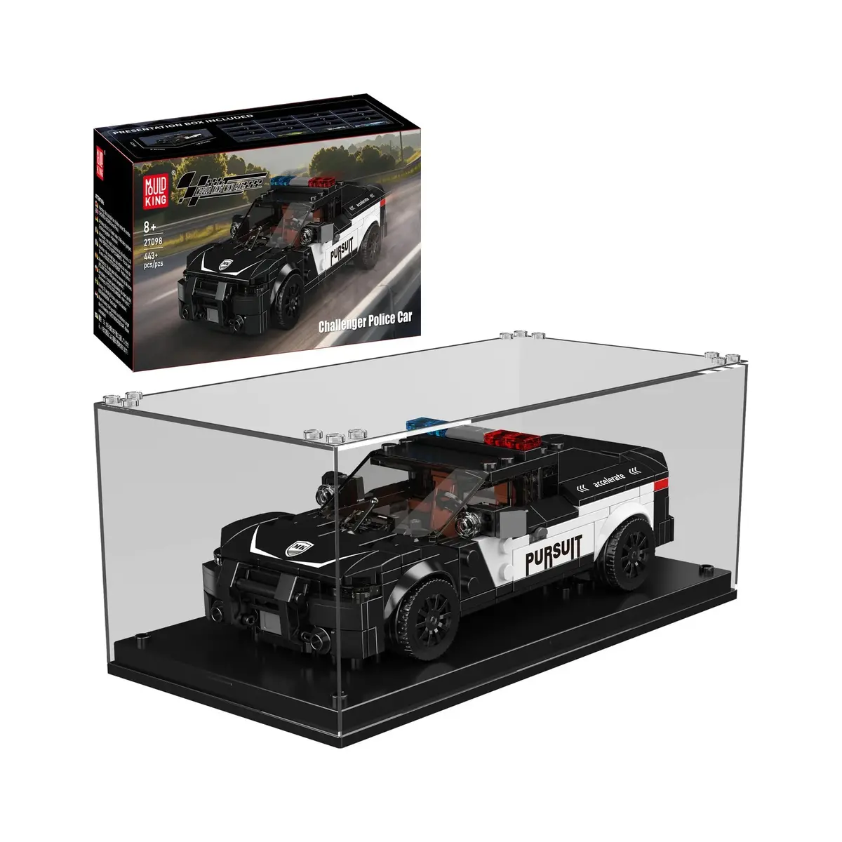 Mould King 27098 Challenger Police Car Building Set | 443 Pcs 1