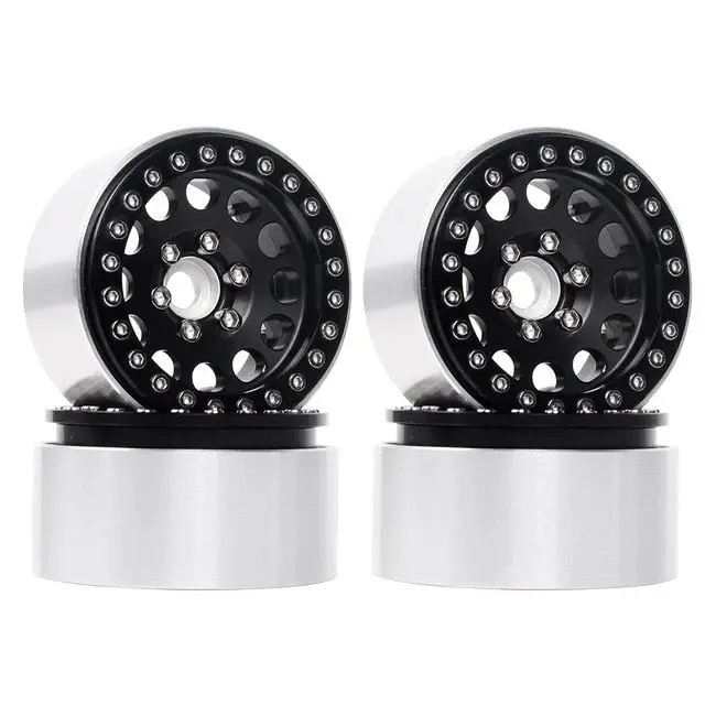 Injora: 4Pcs 1.9" Aluminum Alloy Beadlock Wheel Rims For 1/10 Rc Crawler (Multiple Colors Available) 1