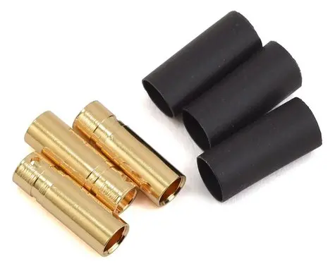 Protek Rc 4Mm Short Female Bullet Connector W/Shrink Tube (3) (Ptk-5064) 1