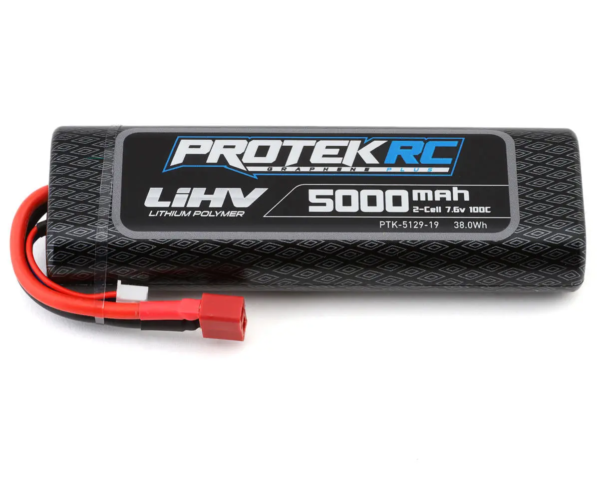 Protek Rc 2S 100C Si-Graphene + Hv Lipo Stick Pack Tcs Battery (7.6V/5000Mah) W/T-Style Connector (Roar Approved) (Ptk-5129-19) 1