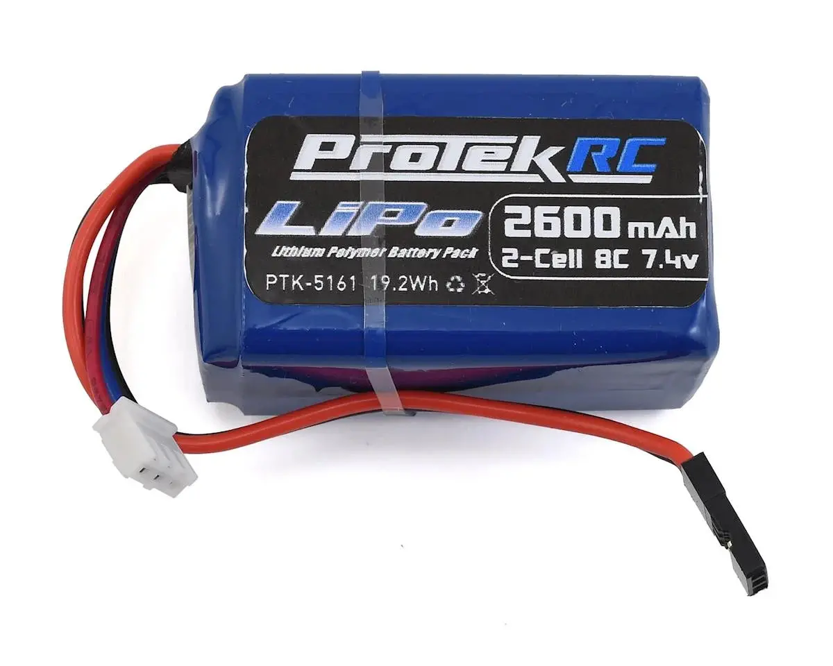 Protek Rc: Lipo Hump/Short Receiver Battery Pack (Kyosho/Tekno) (7.4V/2600Mah) (W/Balancer Plug) 1
