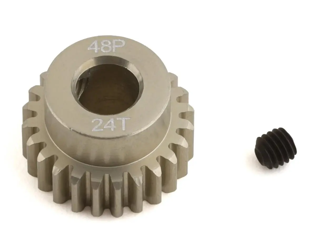 Protek Rc 48P Lightweight Hard Anodized Aluminum Pinion Gear (5.0Mm Bore) (24T) (Ptk-8644) 1