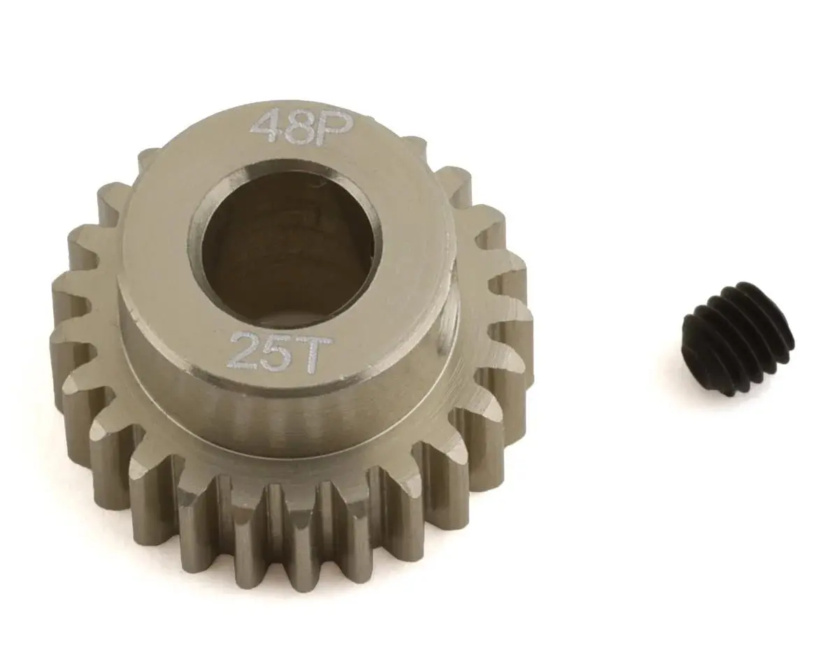 Protek: Rc 48P Lightweight Hard Anodized Aluminum Pinion Gear (5.0Mm Bore) (25T) (Ptk-8645) 1