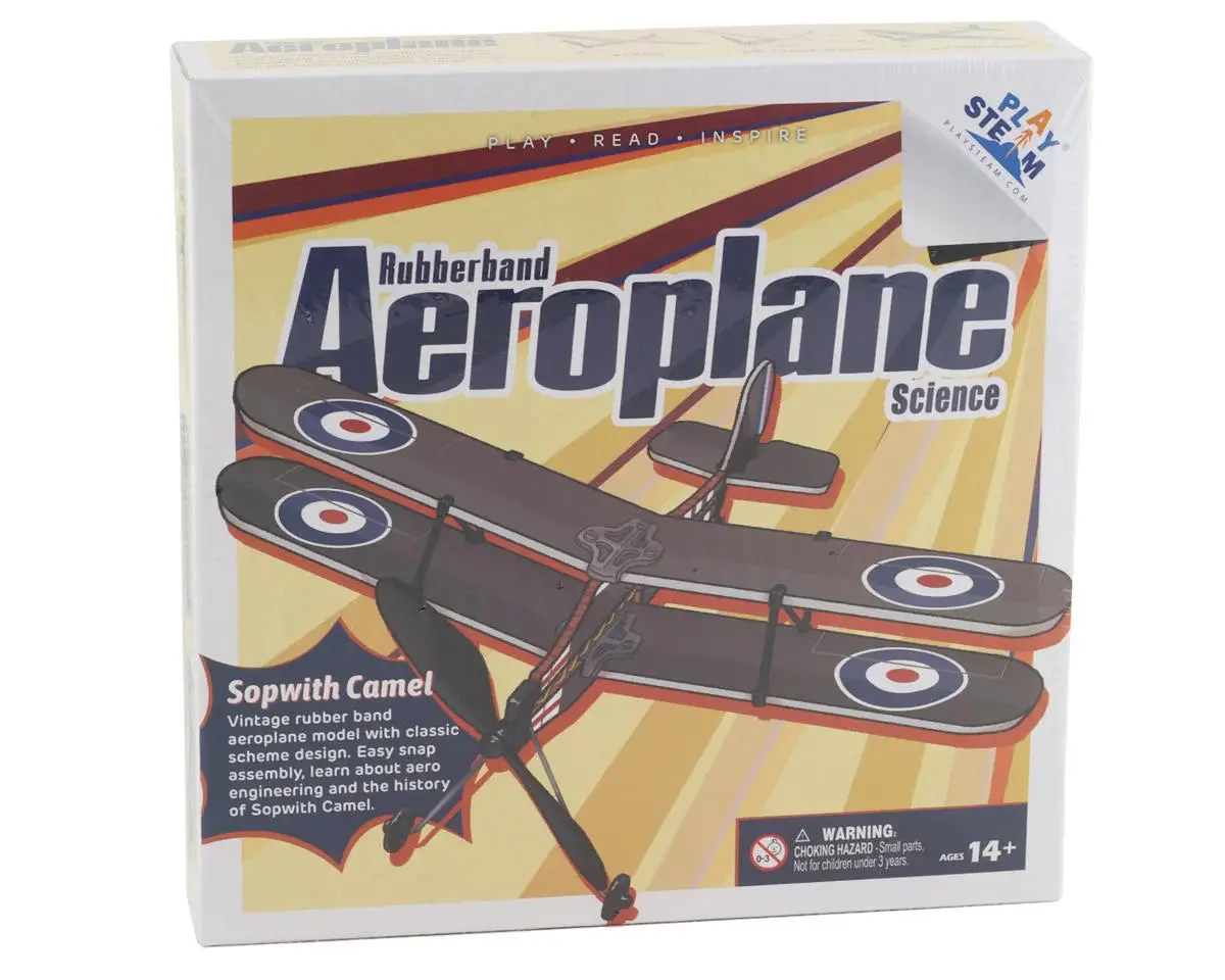 Playsteam Rubber Band Airplane Science Biplane Sopwith Camel (Xp04202a) 1