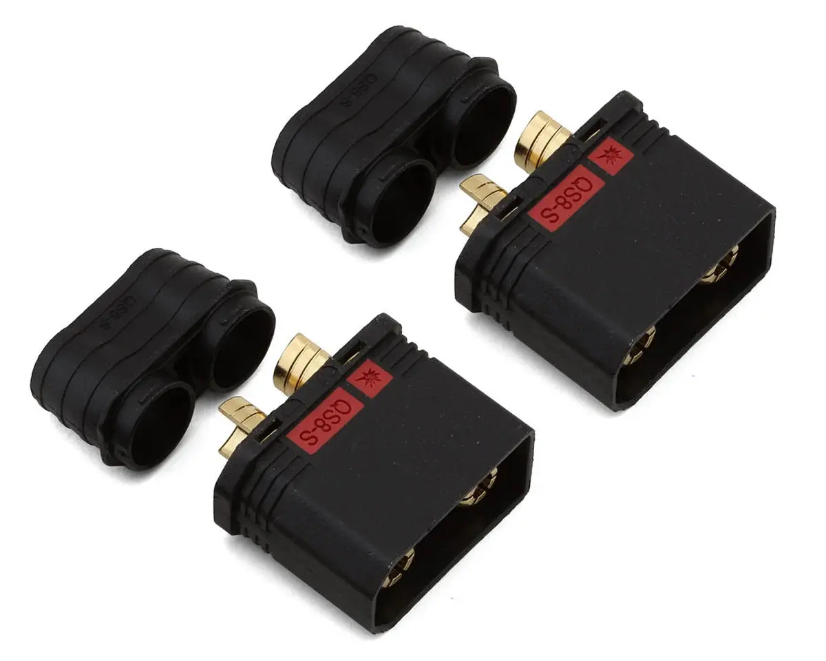 Qs8 Anti-Spark Connectors (Black) (2 Male) 1