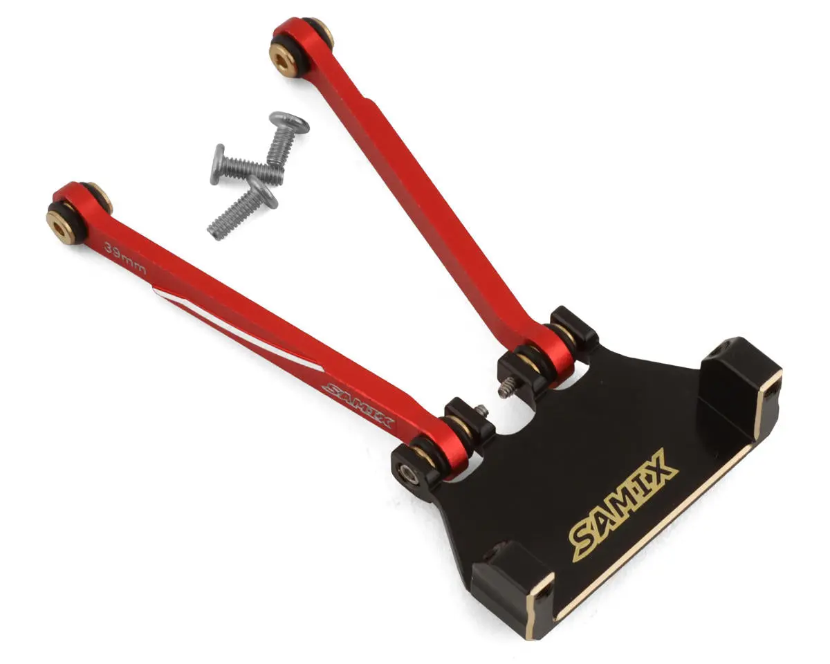 Samix Scx24 Brass Servo Mount & Aluminum 4-Link W/39Mm Links (Red) (Ecopower/Emax) (7G) 1