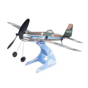 Playstem Airplane Science Rubber Band Powered P-40 Warhawk 1