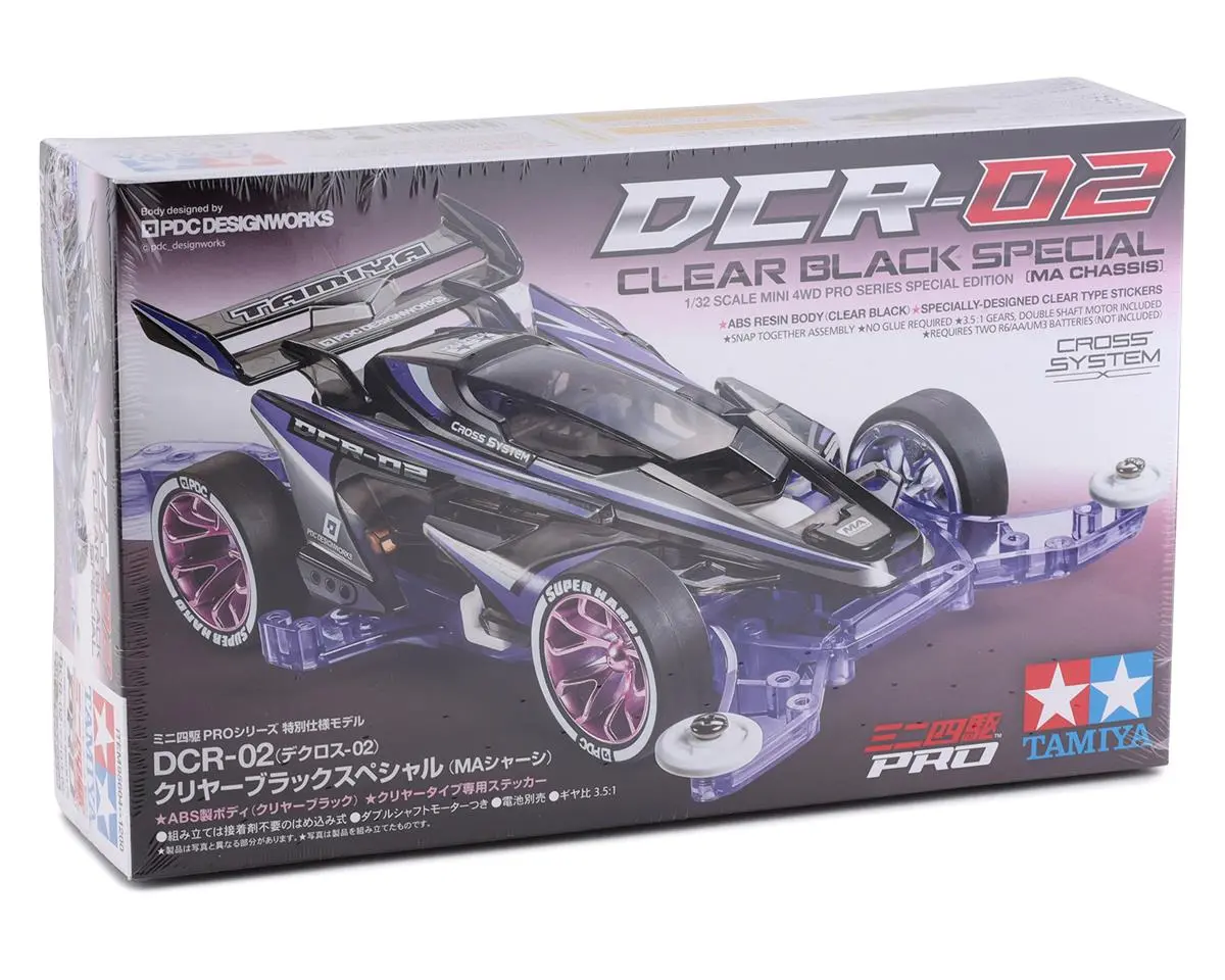 Tamiya 1/32 Jr Dcr-02 Clear Black Special Ma Chassis Mini 4Wd Kit (Tam95604) 1