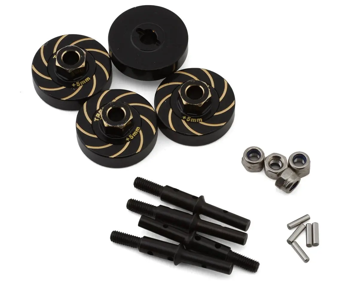 Treal Hobby Fcx24 Brass Wheel Hub Spacer Weights (+5Mm) (4) (12.3G)C (Tlhtfcx24-28) 1