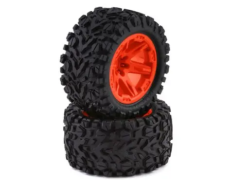 Traxxas Talon Ext Tsm 2.8" Pre-Mounted Tires W/Rxt Wheels (2) (Orange) (6773A) 1