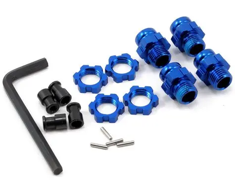 Traxxas Aluminum 17Mm Wheel Adapter Set (Blue) (4) (6856X) 1