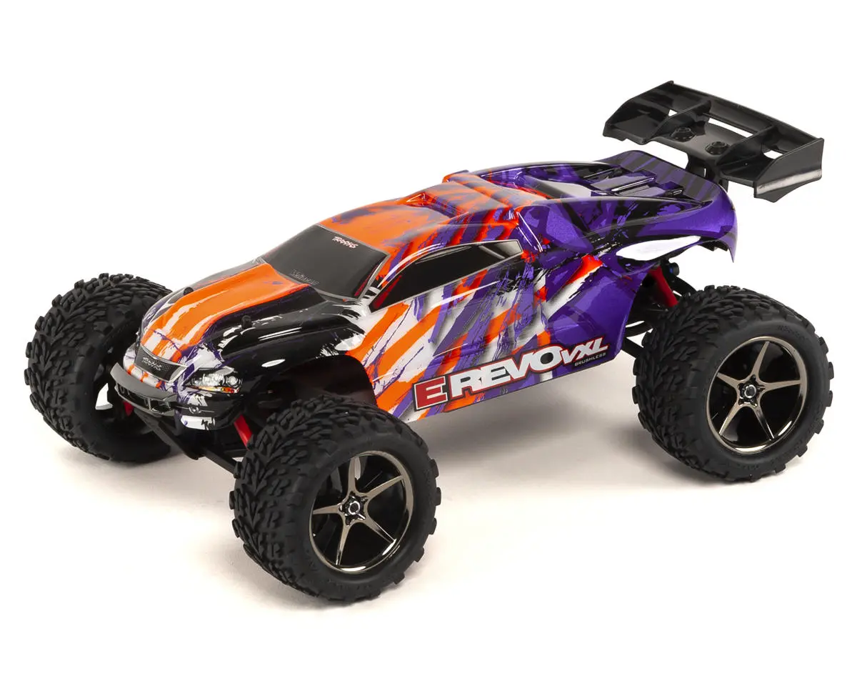 Traxxas E-Revo Vxl 1/16 4Wd Brushless Rtr W/Tqi 2.4Ghz Radio, Tsm, Battery & Dc Charger (71076-8) 1