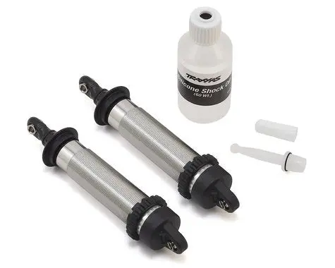 Traxxas 134Mm Unlimited Desert Racer Front Aluminum Threaded Gtr Shocks (2) (Silver) (8450) 1