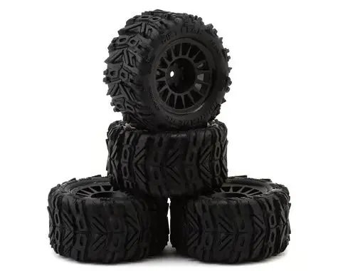Upgrade Rc Dirt Claw Pre-Mounted Belted Tires For Arrma® Granite Grom™ (4)(Upg-10008) 1