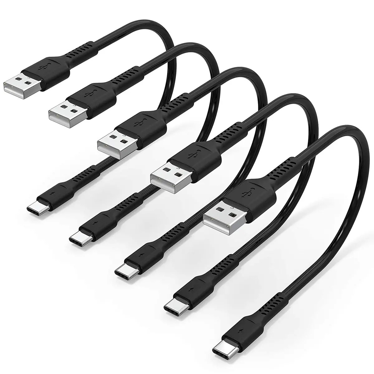 Usb C To Usb A 6 Inch Short Cable (Black) 1