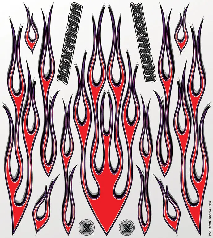 Xxx Main Racing Scarlet Fire (Flames) Large Decal 1