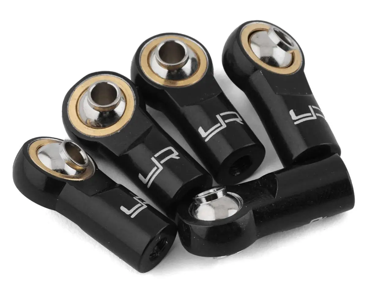 Yeah Racing 3Mm Aluminum Threaded Rod Ends (Black) (5) (Standard Thread) 1