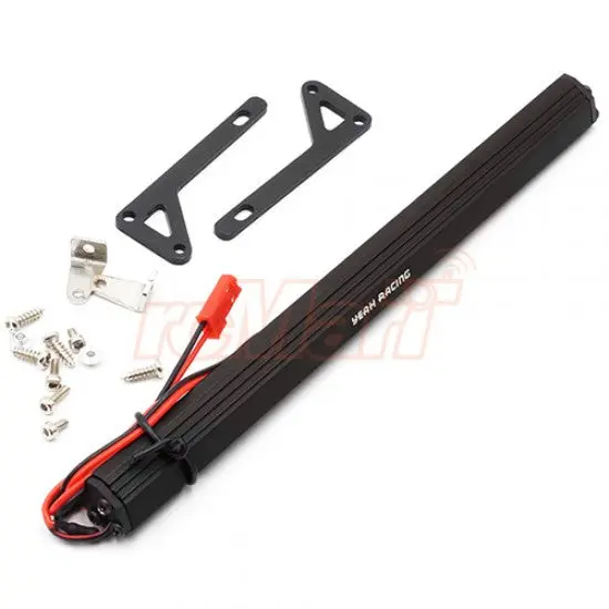 Yeah Racing Aluminum White Super Bright Led Bar Black W/Two Set Mount For 1/10 Rc Truck Crawler (Ya-0567Bk) 1