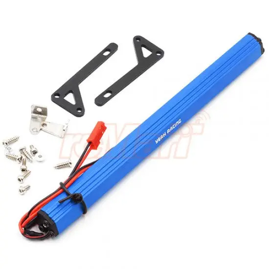 Yeah Racing Aluminum White Super Bright Led Light Bar Blue W/Two Set Mount For 1/10 Rc Truck Crawler (Ya-0567Bu) 1
