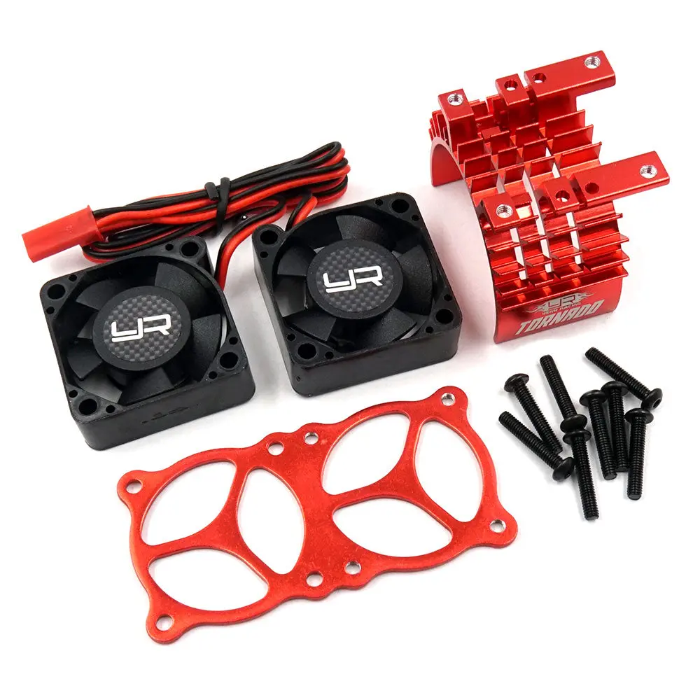Yeah Racing Aluminum 7075 Fan Mount W/30Mm Tornado Fan For 540 Motor (Red) (Ya-0643Rd) 1
