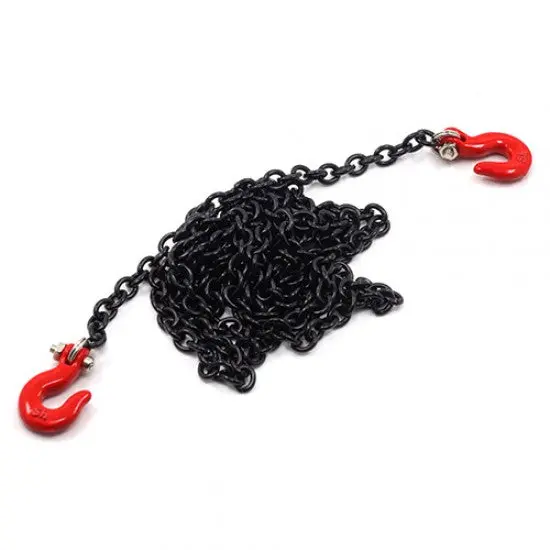 Yeah Racing 1/10 Rc Rock Crawler Accessory 96Cm Long Chain And Hook Set Black (Ya-0357Bk) 1