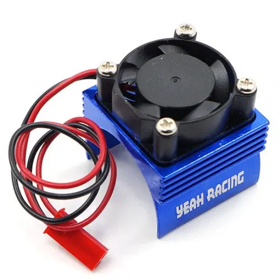 Yeah Racing Aluminum 380 Motor Heat Sink W/Cooling Fan Blue (Ya-0461Bu) 1