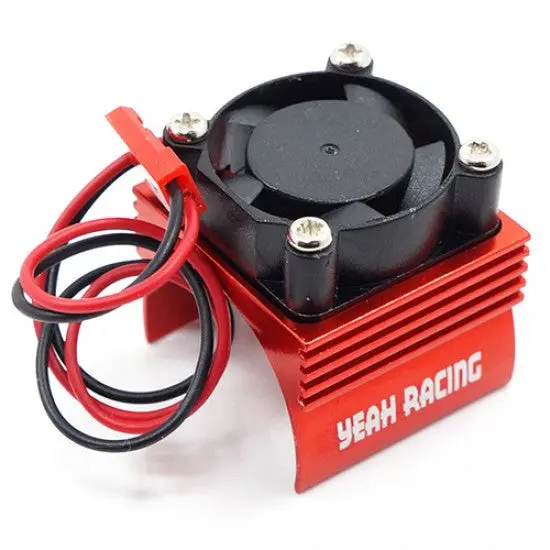 Yeah Racing Aluminum 380 Motor Heat Sink W/ Cooling Fan Red (Ya-0461Rd) 1