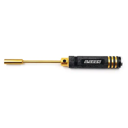 Yeah Racing Aluminum 5.5Mm Lock Nut Driver Black Gold (Yt-0191) 1