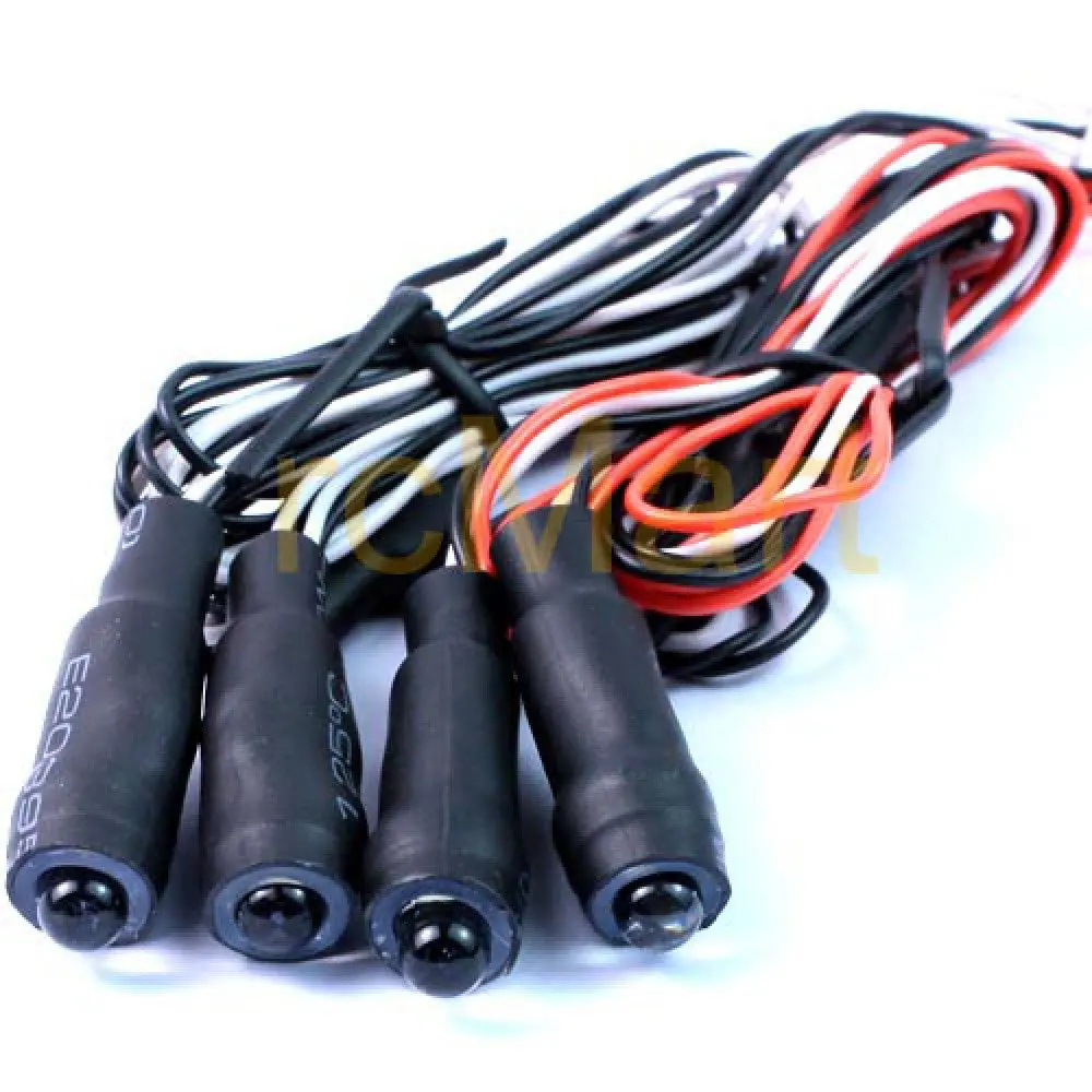 Yeah Racing Angeleyes Front And Rear Led Light Cable 2 Set (Wt/Rd) Yr Plug) (Lk-0026Wt/Rd) 1