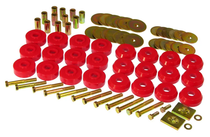 Prothane Red Body Mount Kit For Chevrolet Convertible Impala And Bel Air (1959–1964) 1