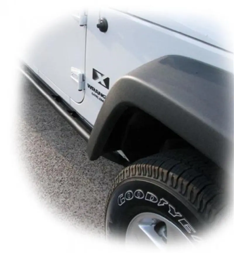 N-Fab Rkr Rock Rails For 2007–2017 Jeep Wrangler Jk 2-Door – Texas Black, 1.75" Diameter 1
