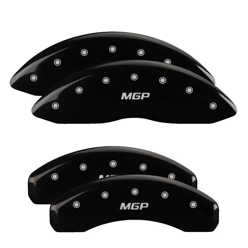 Mgp Engraved 4-Piston Caliper Covers – Front & Rear – Black Base With Silver Accent – Fits 2019 Lincoln Navigator 1