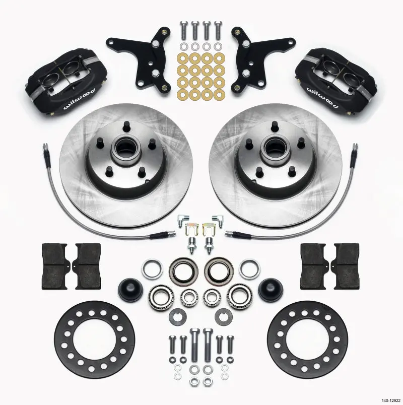 Wilwood Forged Dynalite Front Brake Kit – 11.28” Single-Piece Rotor & Hub For 1954–1956 Ford 1