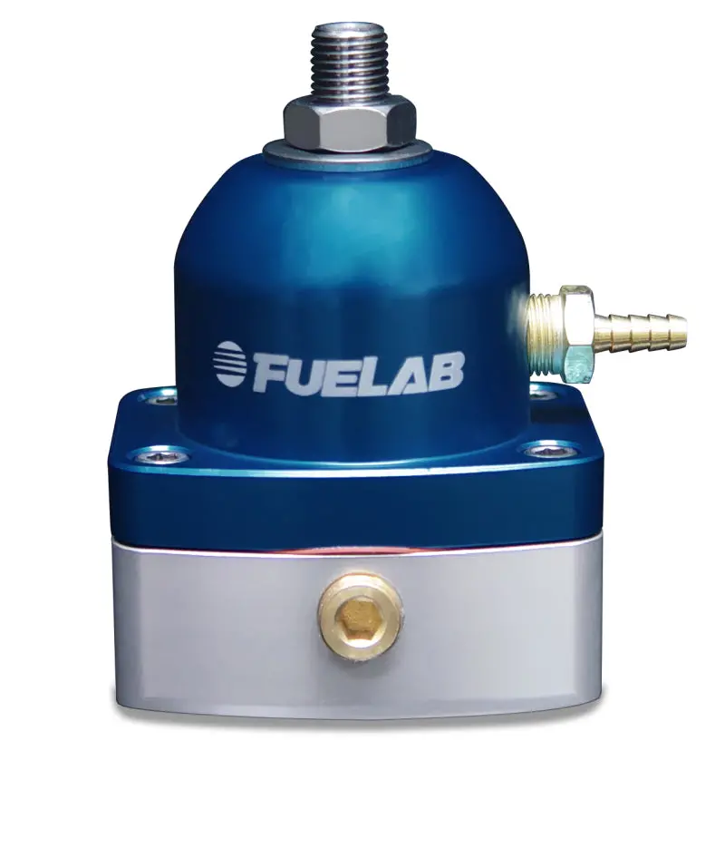 Fuelab 515 Adjustable Efi Fuel Pressure Regulator — 90–125 Psi, Dual -6An Inlets, Single -6An Return (Blue) 1