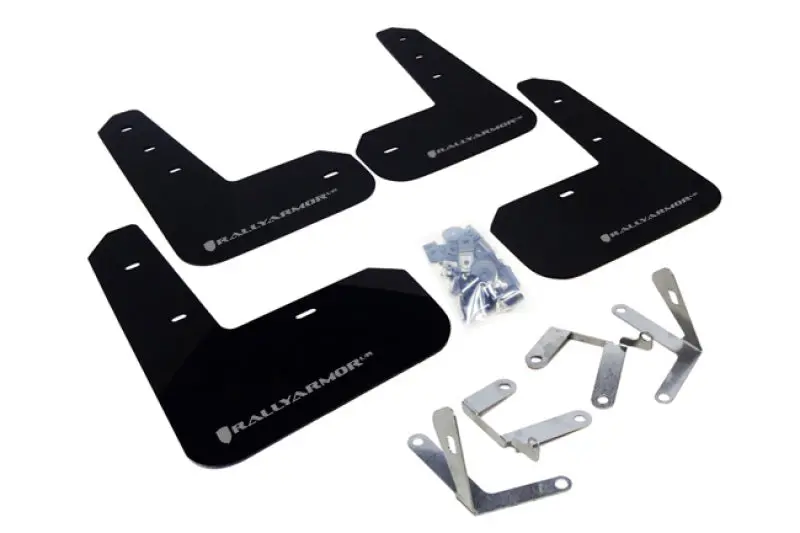 Rally Armor Ur Black Mud Flaps With Silver Logo For 2013+ Subaru Brz And Scion Fr-S 1
