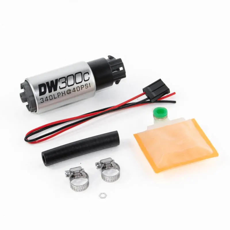Deatschwerks Dw300C Compact 340-Lph Fuel Pump With Universal Mounting Kit (Includes Clips) 1