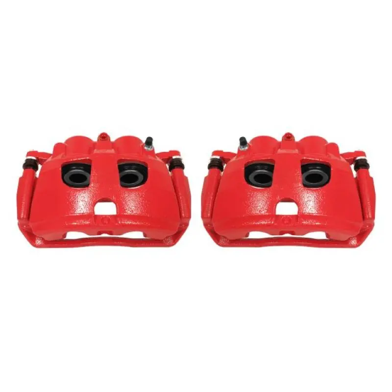 Power Stop Red Caliper Brake Kit – Rear Pair With Mounting Brackets For 2009–2010 Dodge Ram 2500 1